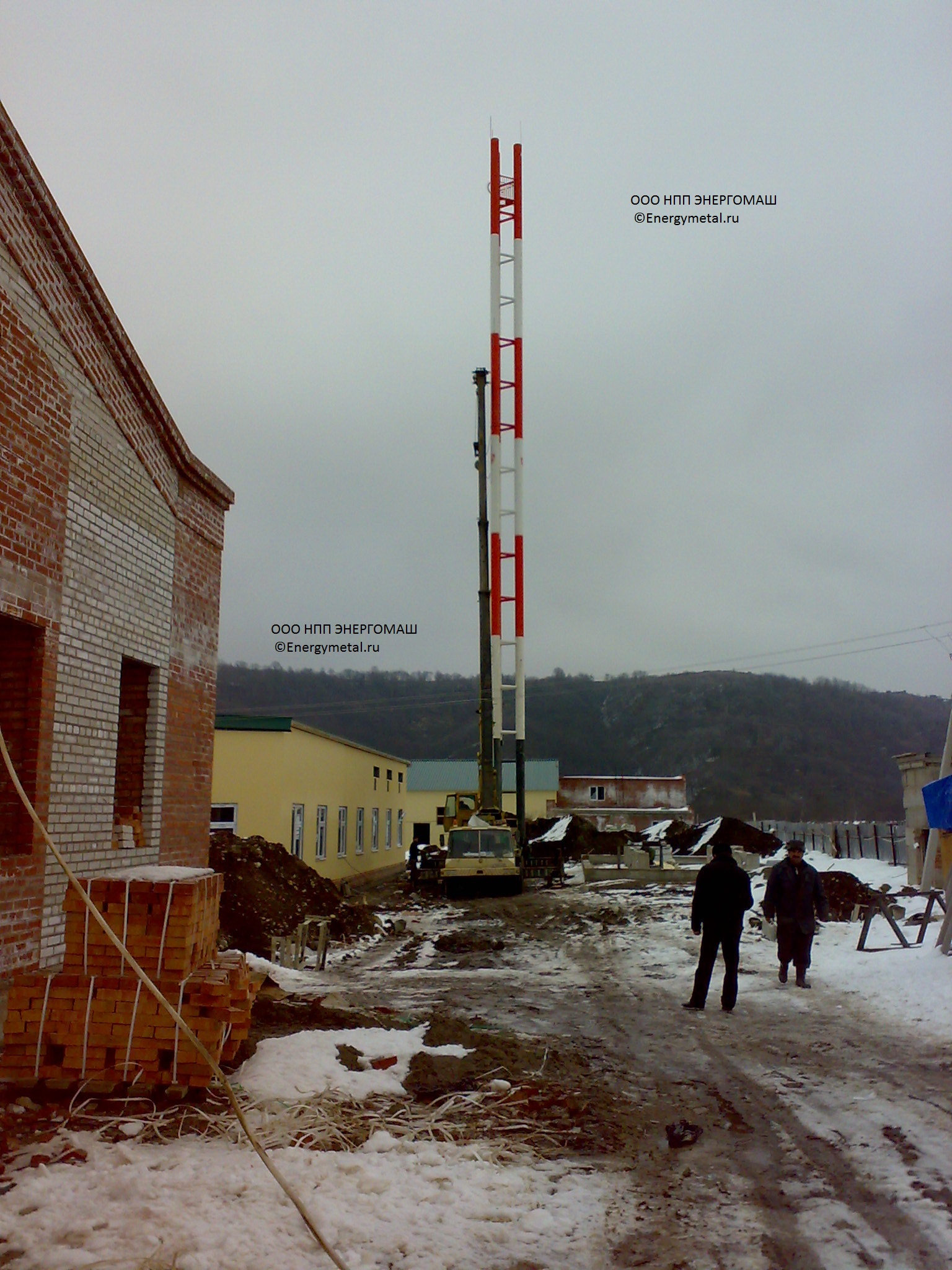 Труба дымовая многоствольная 36 метров п. Ведено Чеченская Респ. РФ 