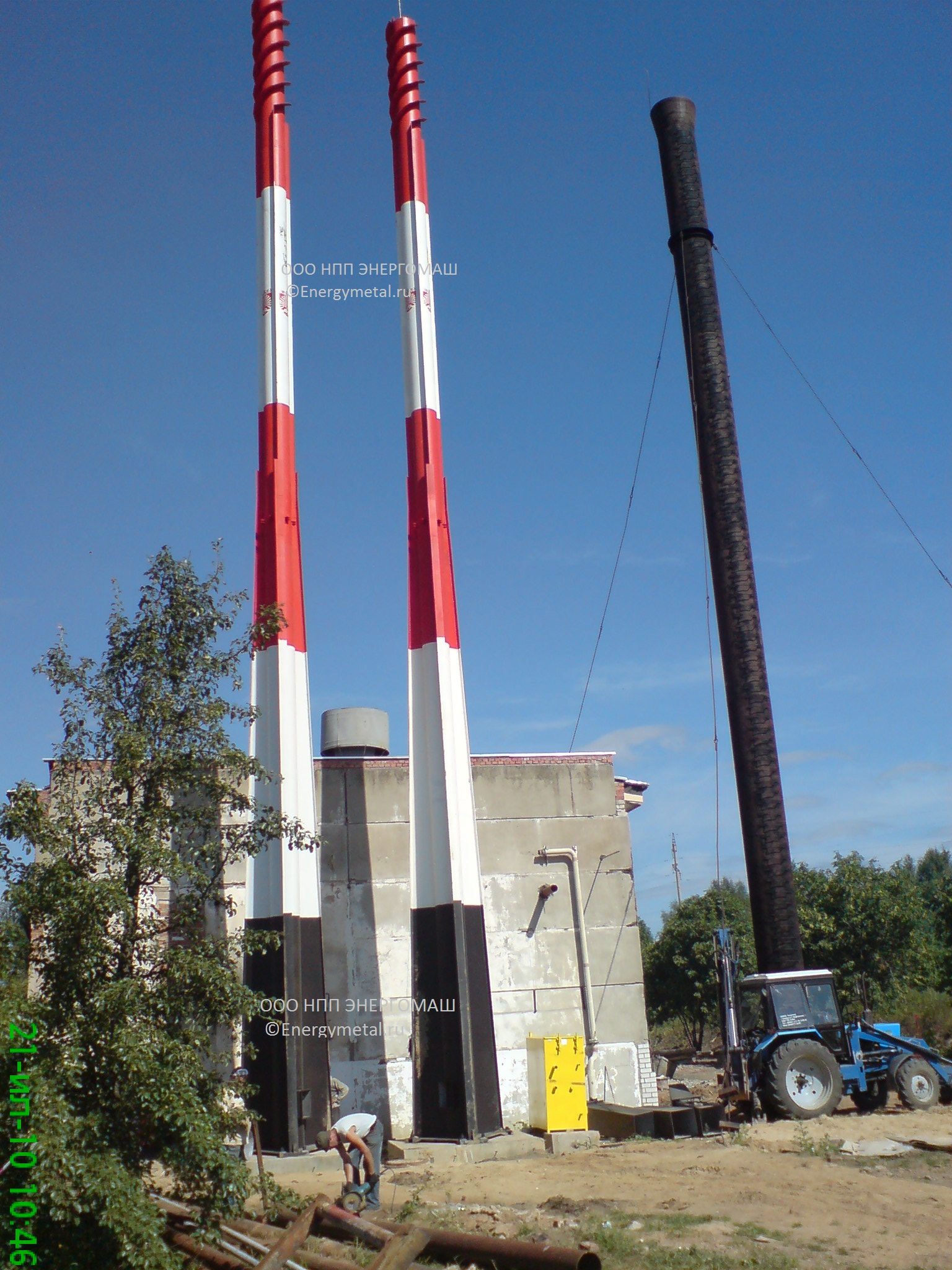 Трубы дымовые одноствольные высотой 24 метра г.Иваново